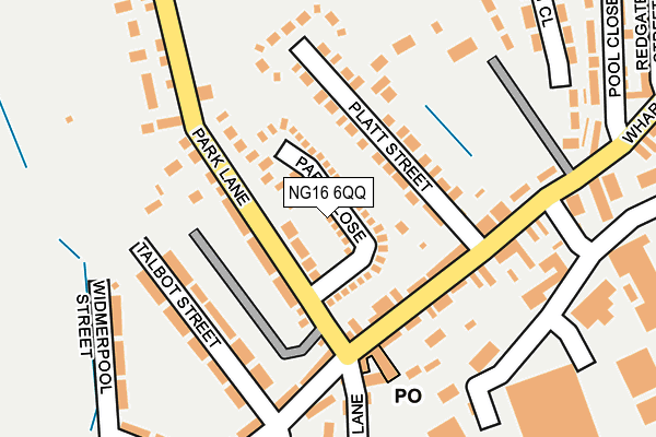 NG16 6QQ map - OS OpenMap – Local (Ordnance Survey)