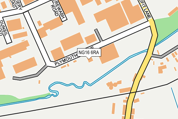 NG16 6RA map - OS OpenMap – Local (Ordnance Survey)