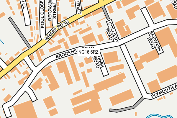 NG16 6RZ map - OS OpenMap – Local (Ordnance Survey)