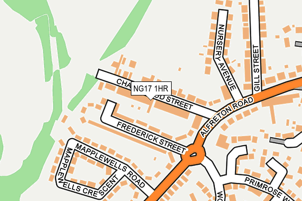 NG17 1HR map - OS OpenMap – Local (Ordnance Survey)