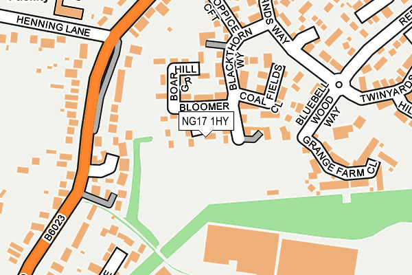 NG17 1HY map - OS OpenMap – Local (Ordnance Survey)