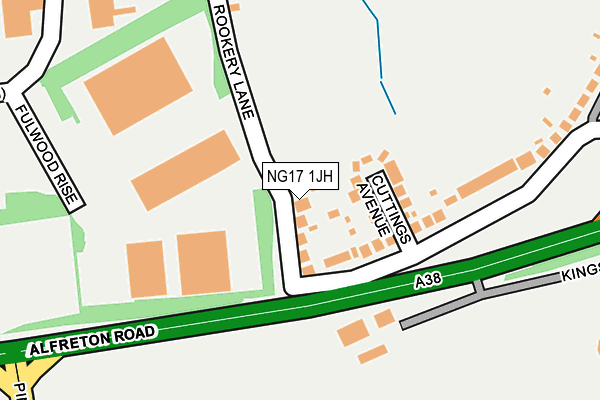 NG17 1JH map - OS OpenMap – Local (Ordnance Survey)