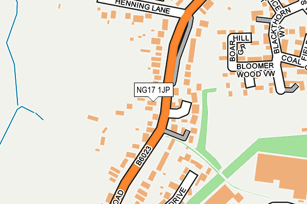 NG17 1JP map - OS OpenMap – Local (Ordnance Survey)
