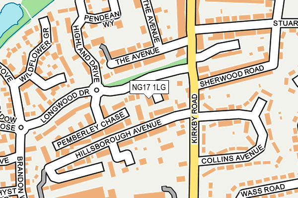 NG17 1LG map - OS OpenMap – Local (Ordnance Survey)