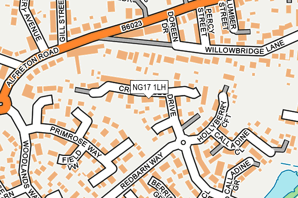 NG17 1LH map - OS OpenMap – Local (Ordnance Survey)