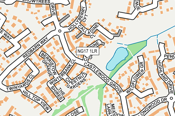 NG17 1LR map - OS OpenMap – Local (Ordnance Survey)