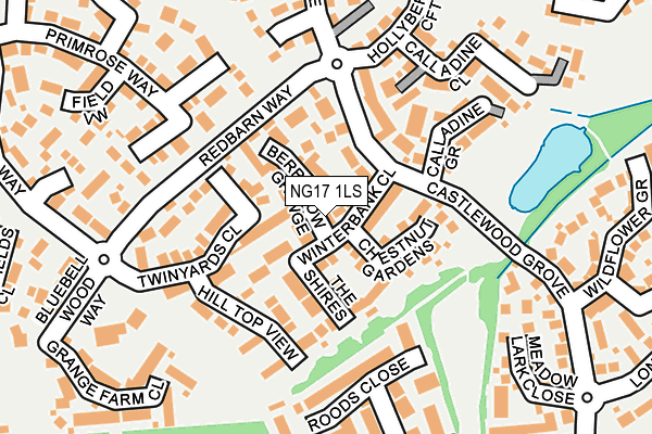 NG17 1LS map - OS OpenMap – Local (Ordnance Survey)