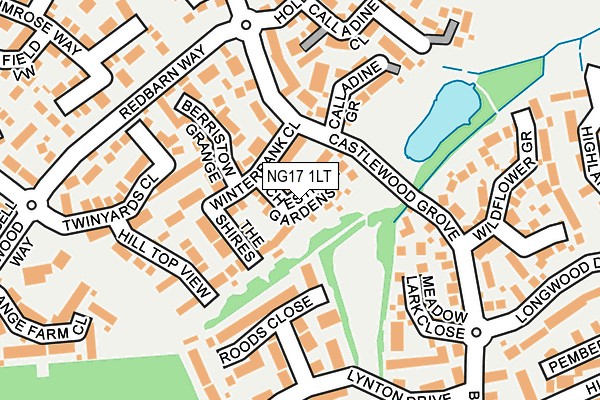 NG17 1LT map - OS OpenMap – Local (Ordnance Survey)