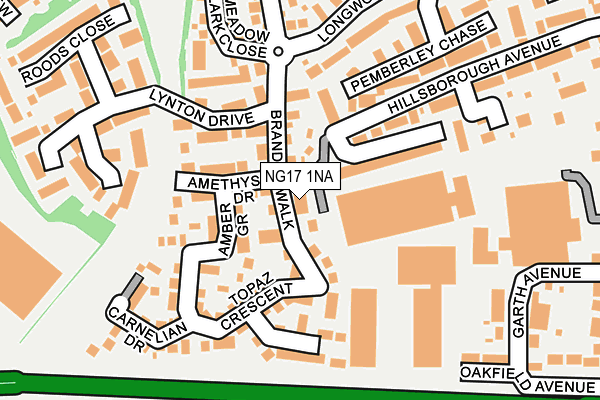 NG17 1NA map - OS OpenMap – Local (Ordnance Survey)