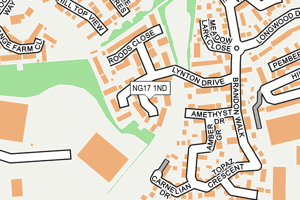 NG17 1ND map - OS OpenMap – Local (Ordnance Survey)