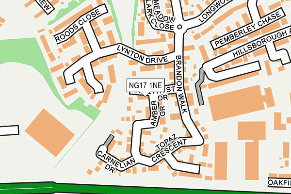 NG17 1NE map - OS OpenMap – Local (Ordnance Survey)