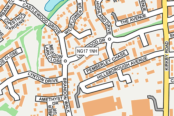 NG17 1NH map - OS OpenMap – Local (Ordnance Survey)