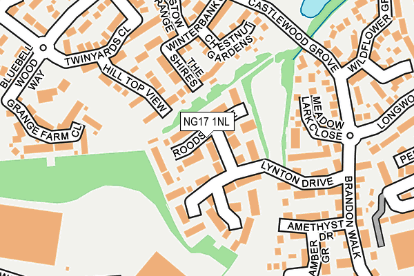 NG17 1NL map - OS OpenMap – Local (Ordnance Survey)