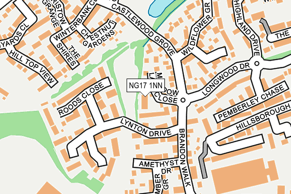NG17 1NN map - OS OpenMap – Local (Ordnance Survey)