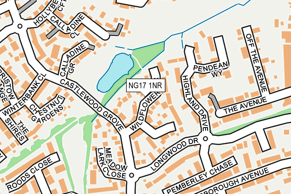NG17 1NR map - OS OpenMap – Local (Ordnance Survey)