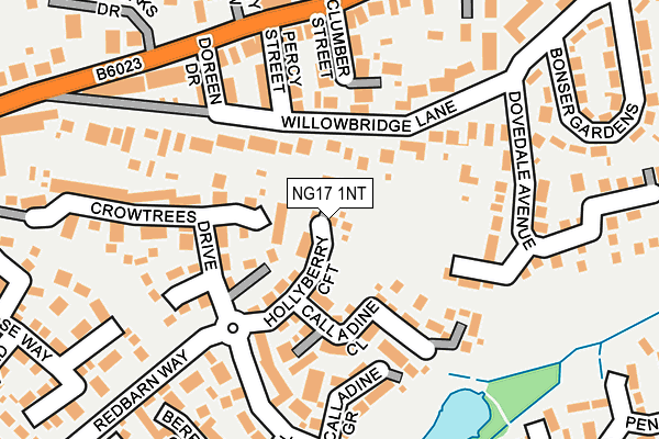 NG17 1NT map - OS OpenMap – Local (Ordnance Survey)