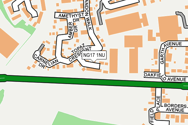 NG17 1NU map - OS OpenMap – Local (Ordnance Survey)