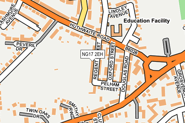 NG17 2EH map - OS OpenMap – Local (Ordnance Survey)