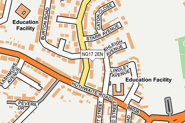 NG17 2EN map - OS OpenMap – Local (Ordnance Survey)