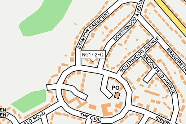 NG17 2FQ map - OS OpenMap – Local (Ordnance Survey)