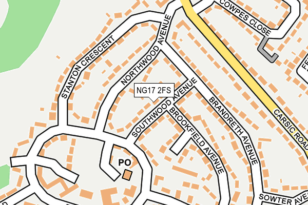 NG17 2FS map - OS OpenMap – Local (Ordnance Survey)
