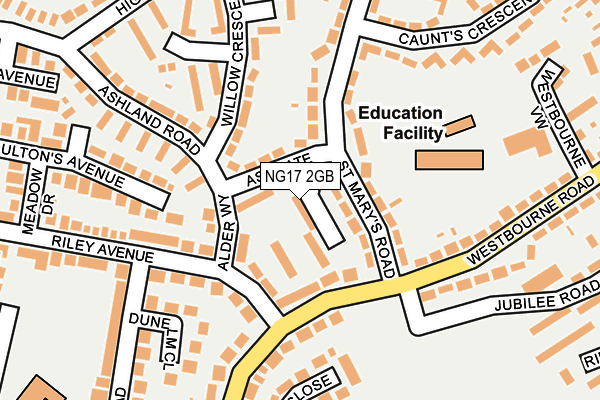 NG17 2GB map - OS OpenMap – Local (Ordnance Survey)