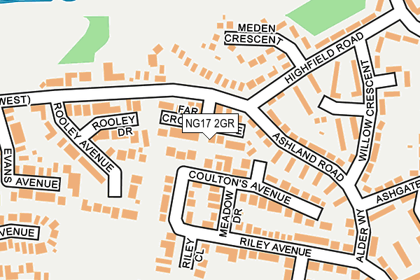 NG17 2GR map - OS OpenMap – Local (Ordnance Survey)