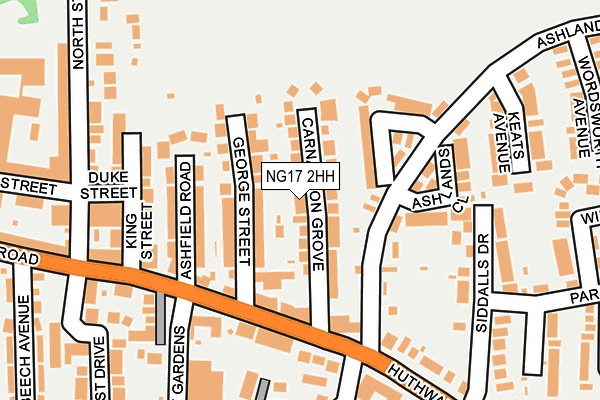 NG17 2HH map - OS OpenMap – Local (Ordnance Survey)