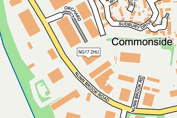 NG17 2HU map - OS OpenMap – Local (Ordnance Survey)