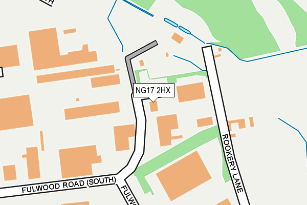 NG17 2HX map - OS OpenMap – Local (Ordnance Survey)