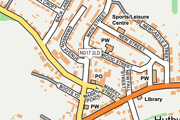 NG17 2LD map - OS OpenMap – Local (Ordnance Survey)