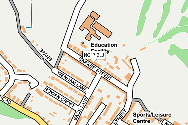 NG17 2LJ map - OS OpenMap – Local (Ordnance Survey)