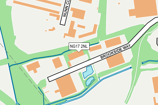 NG17 2NL map - OS OpenMap – Local (Ordnance Survey)