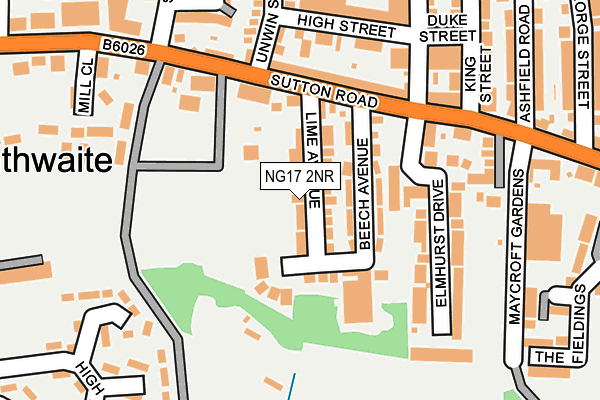 NG17 2NR map - OS OpenMap – Local (Ordnance Survey)