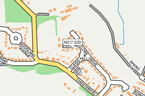 NG17 2QD map - OS OpenMap – Local (Ordnance Survey)