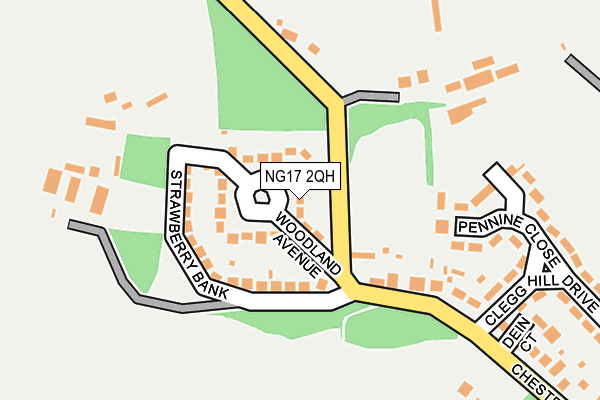 NG17 2QH map - OS OpenMap – Local (Ordnance Survey)