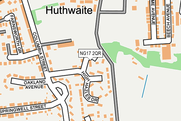 NG17 2QR map - OS OpenMap – Local (Ordnance Survey)