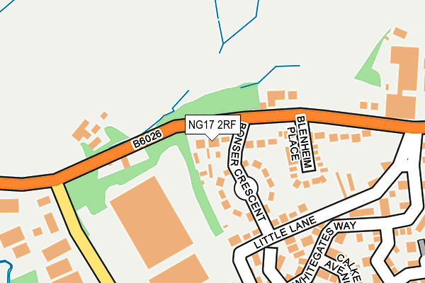 NG17 2RF map - OS OpenMap – Local (Ordnance Survey)