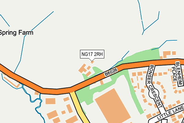 NG17 2RH map - OS OpenMap – Local (Ordnance Survey)