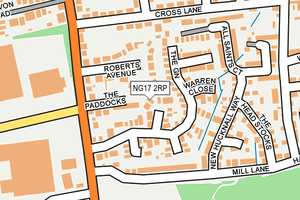 NG17 2RP map - OS OpenMap – Local (Ordnance Survey)