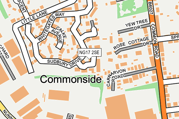 NG17 2SE map - OS OpenMap – Local (Ordnance Survey)
