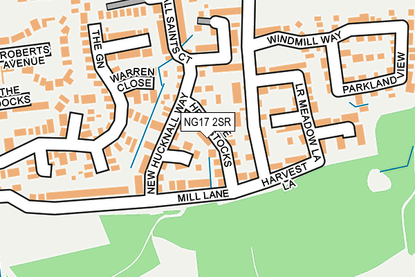 NG17 2SR map - OS OpenMap – Local (Ordnance Survey)