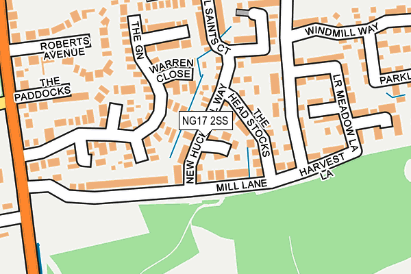 NG17 2SS map - OS OpenMap – Local (Ordnance Survey)