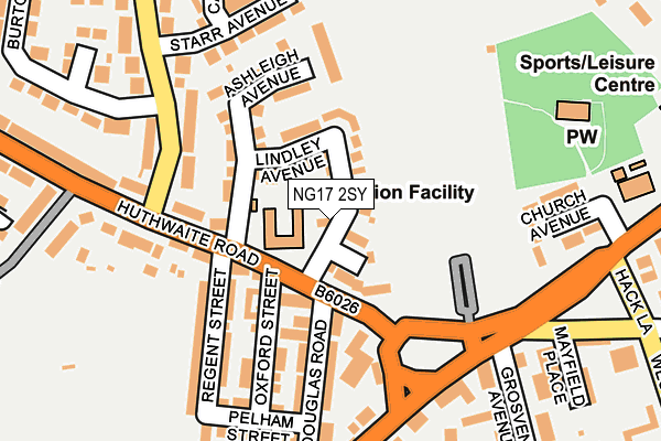 NG17 2SY map - OS OpenMap – Local (Ordnance Survey)