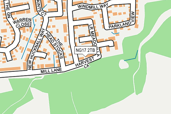 NG17 2TB map - OS OpenMap – Local (Ordnance Survey)