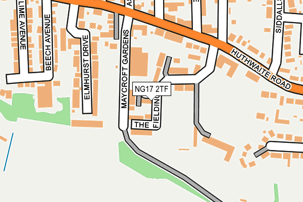 NG17 2TF map - OS OpenMap – Local (Ordnance Survey)