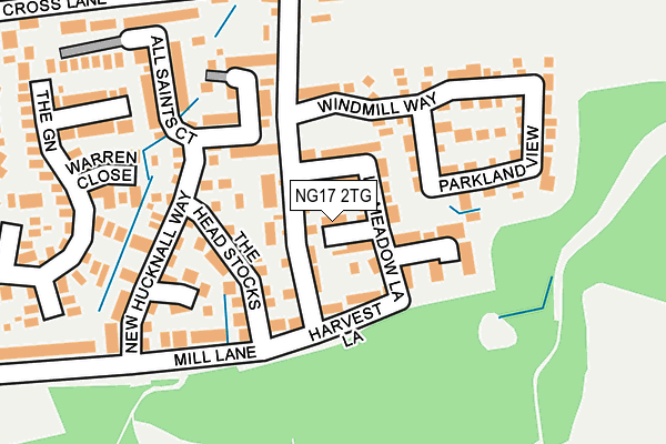 NG17 2TG map - OS OpenMap – Local (Ordnance Survey)