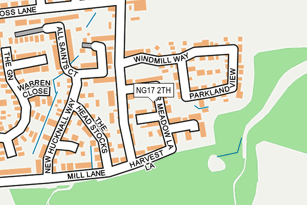 NG17 2TH map - OS OpenMap – Local (Ordnance Survey)