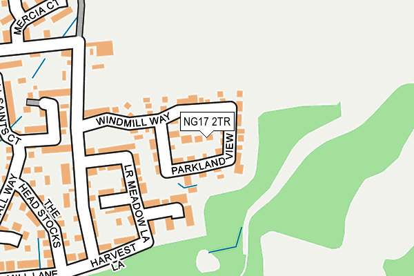 NG17 2TR map - OS OpenMap – Local (Ordnance Survey)