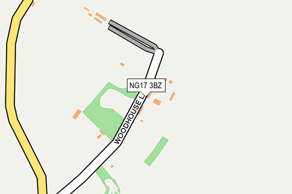 NG17 3BZ map - OS OpenMap – Local (Ordnance Survey)